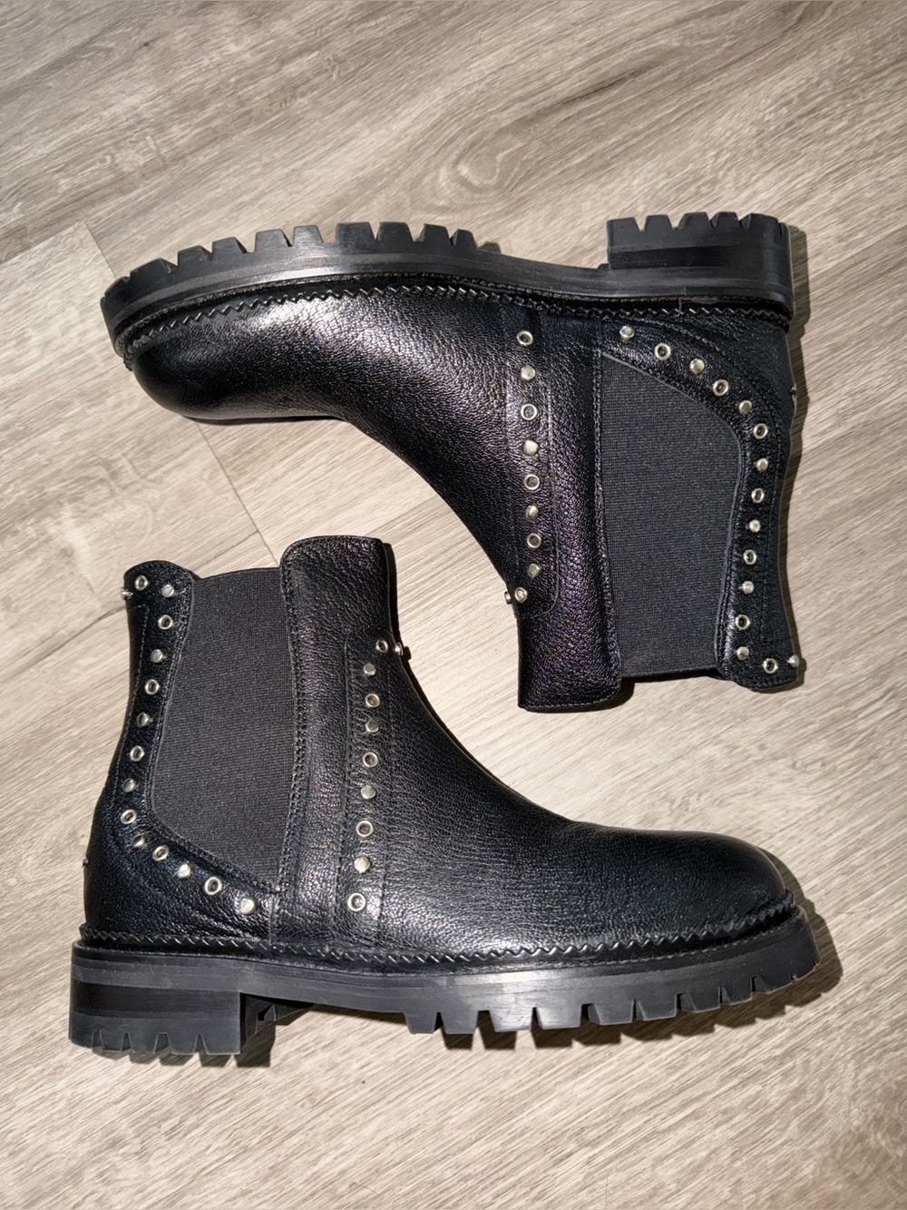 Jimmy Choo Chelsea motorcycle ankle boots
